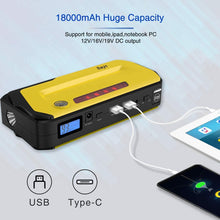Balight Portable Car Jump Starter, 800A Peak 18000mAh 12V (up to 6.5L Gas/5.0L Diesel),QDSP Emergency Battery Jump Pack/Charger with USB,Type-C Port,LED FlashLight,LCD Screen,Compass