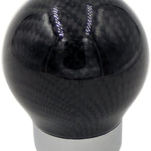 Sakali Universal Carbon Fiber Manual or Automatic Car Gear Shift Knob Shifter Lever Black