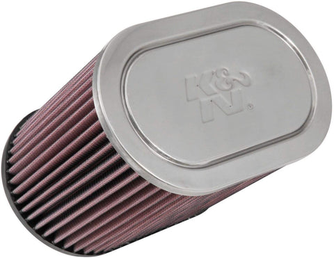 K&N Universal Clamp-On Air Filter: High Performance, Premium, Replacement Filter: Flange Diameter: 3.125 In, Filter Height: 6 In, Flange Length: 0.625 In, Shape: Oval Reverse Tapered, RC-5290