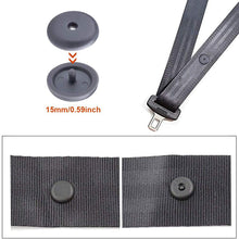 Cousduobe Seat Belt Stop Button,Prevent Belt Buckle From Sliding Down the Belt，Universal Removable without Welding(15 Sets Gray)