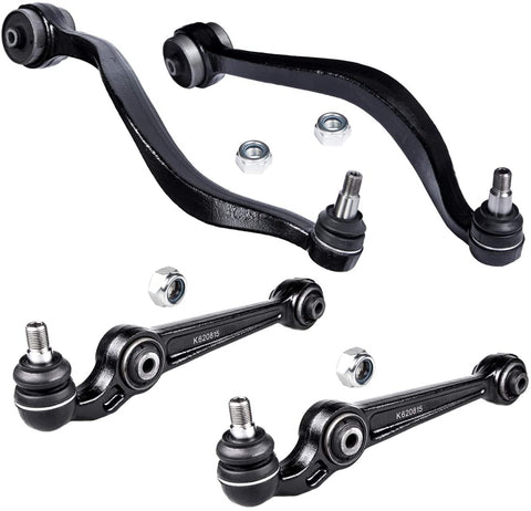 4PCS Front Suspension Kit Compatible With Mazda 6 (Naturally Aspirated) Ford Fusion Lincoln MKZ Zephyr Mercury Milan Left Right Front Lower Control Arm And Ball Joint AUQDD K620815 x2 K620492 K620493