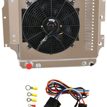 OzCoolingParts 4 Row Core Aluminum Radiator + 16" Fan(160W) w/Shroud + Relay Wire Kit for 1987-2006 88 89 90 91 92 93 94 95 96 97 98 99 00 01 02 03 04 05 Jeep Wrangler YJ TJ 2.4L 2.5L 4.0L 4.2L, L4 L6