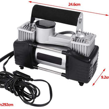 Air Compressor Tire Inflator, Portable Dual Cylinder 150 PSI 12V Car Tire Pump With Pressure Gauge for Auto, Trucks, Bicycles, Balls