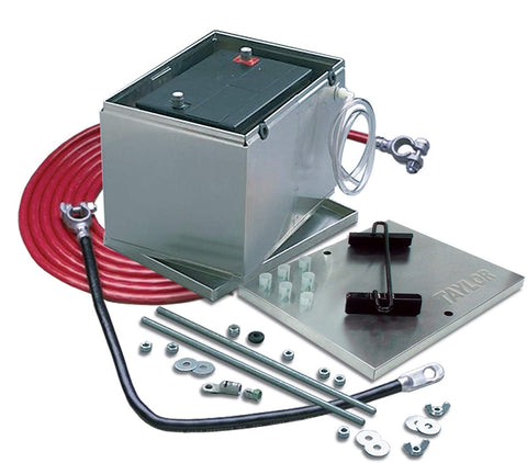 Taylor Cable 48101 Aluminum Battery Box with 16-Ft 2-Gauge Battery Cable Kit