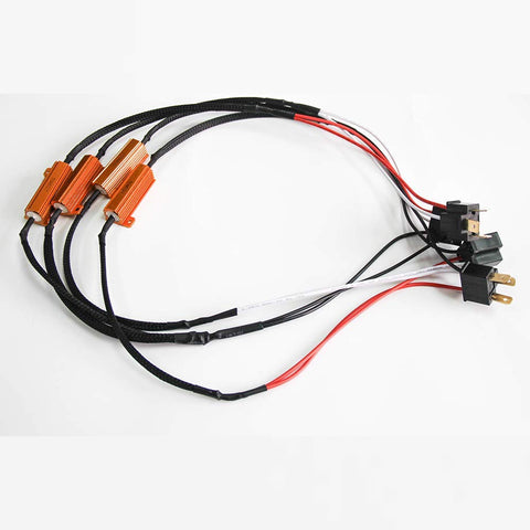 1 Pair H4 HB2 9003 LED Lights Load Resistor Adapter Fix Hyper Flashing Blinking Canbus Error Warning Canceller Decoder