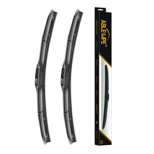 ABLEWIPE Windshield Hybrid Wiper Blades 24" + 19" Front Window Windshield U/J Hook Wiper Blades Model 19E28-B (Set of 2)
