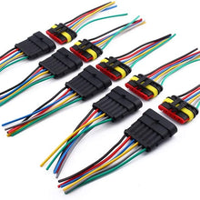 5 Kits 6 Pin Way Waterproof Wire Connector Plug Car Auto Electrical Wire Connectors AWG Terminal