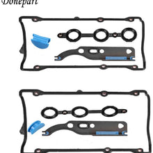 Donepart Valve Cover Gaskets with Cam Chain Tensioner Compatible for Audi A6 A4 S4 Allroad 1997-2005 Volkswagen Passat 1998-2005 2.7L 2.8L