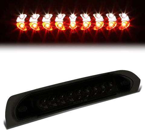 Tinted Housing Dual Row LED 3rd Third Tail Brake Light Cargo Lamp Replacement for Dodge Ram 1500 2500 3500 DR DH 02-09
