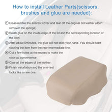 ECCPP Leather Armrest Center Console Lid Cover for 2007-2011 for TOYOTA Camry Center Console Lid Armrest Cover Beige