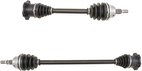 TRQ Front CV Axle Shaft Assembly 2 Piece Kit Pair Set New for 1999-2005 VW Jetta / 1999-2006 Golf / 1999-2005 Beetle / 2000-2002 Audi TT