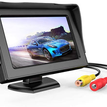B-Qtech 4.3 inch LCD Display Backup Camera and Monitor Rear View Reverse Camera Waterproof for Car SUV Van(Power Supply: DC 12V)