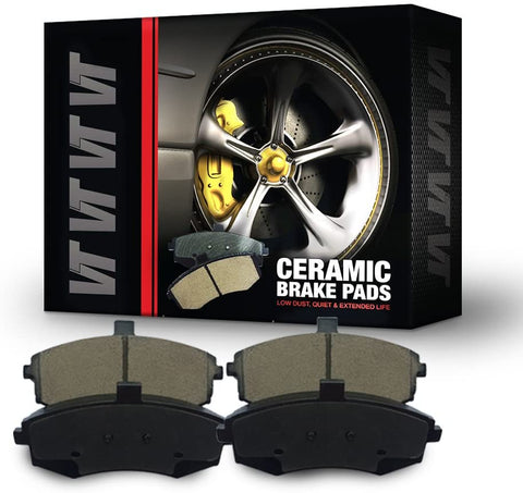 Premium Quality True Ceramic FRONT New Direct Fit Replacement Disc Brake Pad Set 0251 - FRONT 4 PIECES KIT CRD1210