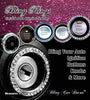Bling Car Decor Crystal Rhinestone Car Bling Ring Emblem Sticker, Bling Car Accessories, Push to Start Button, Key Ignition & Knob Bling Ring, Car Glam Interior Accessory, Unique Women Gift (Silver)