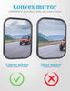 Door Off Mirror for Jeep Wrangler TJ JK 4x4 Off-road Morror Rectangular Mirrors Quick Release Side View Mirror, 2 Pack