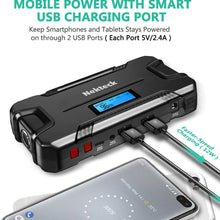 Nekteck Car Jump Starter Portable External Battery Charger 500A Peak with 12000mAh - Emergency Jump Pack Auto Jumper for Sedan Van SUV Boat Smartphone USB Device and More