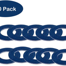 Engine Oil Drain Plug Crush Gasket Washers Seals for Toyo-ta Prius Tundra Sienna Highlander Le-xus Avalon Camry Corolla Tacoma 4Runner RAV4,90430-12031 （ 10 Pcs）