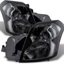 VIPMOTOZ Smoke Lens OE-Style Projector Headlight Headlamp Assembly For 2003-2007 Cadillac CTS Halogen Model, Driver & Passenger Side