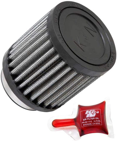 K&N Universal Clamp-On Air Filter: High Performance, Premium, Washable, Replacement Filter: Flange Diameter: 1.75 In, Filter Height: 3 In, Flange Length: 0.625 In, Shape: Round Straight, RU-2685