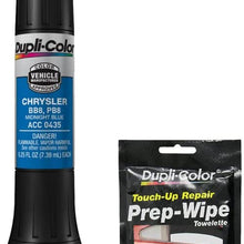 Dupli-Color ACC0435 Midnight Blue Exact-Match Scratch Fix All-in-1 Touch-Up Paint for Chrysler Vehicles (BB8,PB8) Bundle with Prep Wipe Towelette (2 Items)