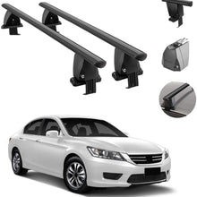 Roof Rack Cross Bars Lockable Luggage Carrier Smooth Roof Cars | Black Aluminum Cargo Carrier Rooftop Bars | Automotive Exterior Accessories Fits Honda Accord Sedan 2013-2017