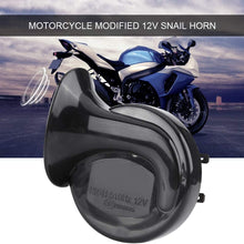 KIMISS 12V Snail Horn,Universal ABS 110dB 510HZ Motorcycle Electric Snail Horn Loud Voice Speaker(Black)
