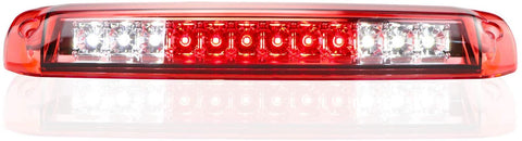 3rd Brake Light for 1999-2007 Chevrolet Silverado/GMC Sierra 1500 2500HD 3500 Third Cargo Lamp High Mount Stop Light Reversing Light (Red Lens)