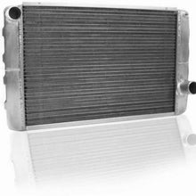 Griffin Radiator 1-25221-X ClassicCool 26" x 16" 2-Row Aluminum Radiator with 1" Tube,Silver/Gray