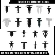 Guteauto 480Pcs Car Retainer Clips Nylon Bumper 18 Most Popular Sizes Auto Fastener Rivet Clips - with Fastener Remover and Door Trim Panel Clips for GM Ford Toyota Honda Chrysler