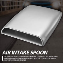 KaTur Universal Car Decorative Air Flow Intake Hood Scoop Vent Turbo Bonnet Cover Gray