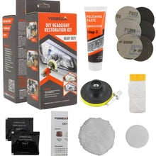 Visbella DIY Vehicle Headlight Restoration Kit, Heavy Duty Drill Based, Ultimate Headlight Restore Cleaner with UV Protection - Clear Coat
