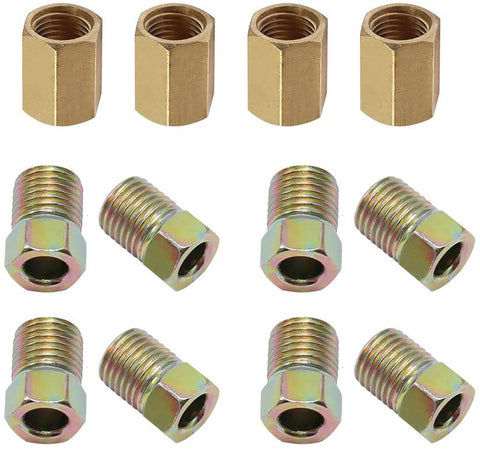 Brake Line Fittings Assortment 3/8 Inch-24 for 3/16 Inch Tube