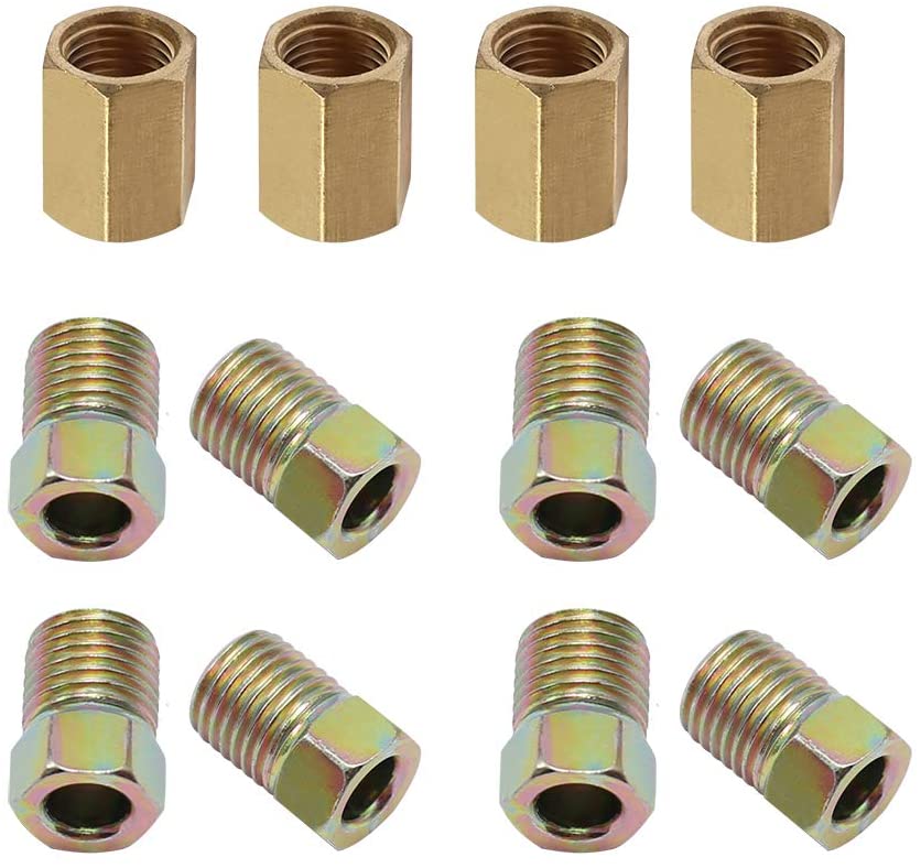 Brake Line Fittings Assortment 3/8 Inch-24 for 3/16 Inch Tube