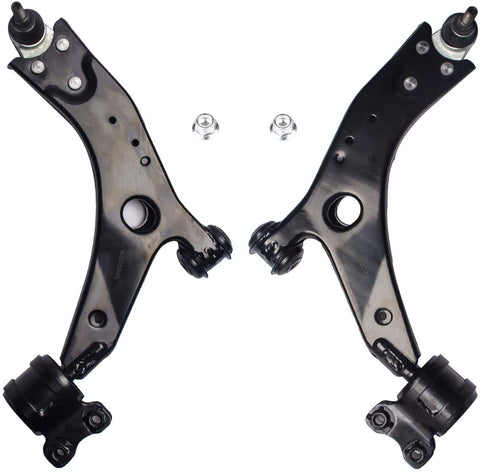 AUQDD 2PCS K620598 K620599 (18mm Diameter Stud) Left & Right Suspension Front Lower Control Arm and Ball Joint Assembly Compatible With Volvo C30 C70 S40 V50