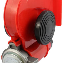 uxcell Black Red Plastic Shell Compact Air Horn Loud 12V for Car Truck