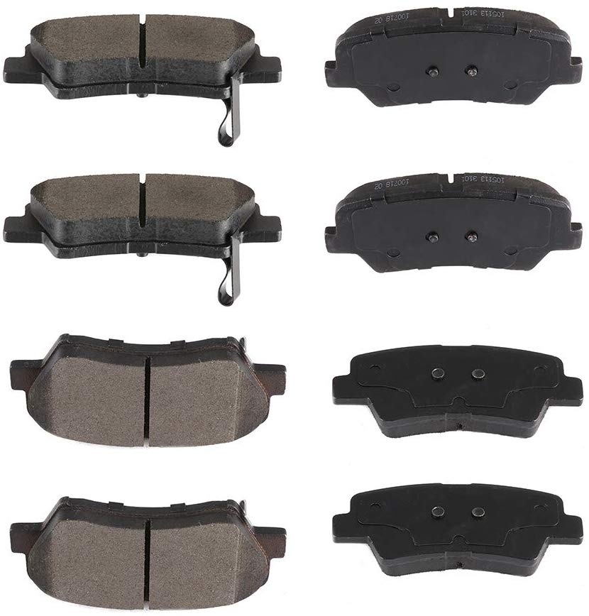 SCITOO 8pcs Front Rear Ceramic Brake Pads fit for 2011-2016 Hyundai Elantra,2013 Hyundai Elantra Coupe,2013-2017 Hyundai Elantra GT