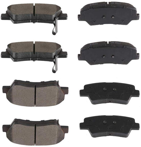 SCITOO 8pcs Front Rear Ceramic Brake Pads fit for 2011-2016 Hyundai Elantra,2013 Hyundai Elantra Coupe,2013-2017 Hyundai Elantra GT