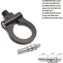 EPMAN CNC Billet Aluminum Front/Rear European Car Tow Hook For BMW E82 E88 E90 E91 E92 E93 Euro Style Circular Ring (Red)