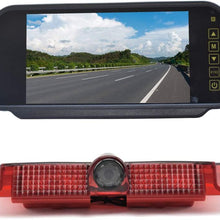 Vardsafe VS7067R Replacement 7 Inch Rear View Mirror Monitor & Brake Light Reverse Backup Camera for GMC Savana/Chevy Express 1500 2500 3500 Van (2003-2019)