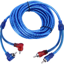 QGT Auto Parts YH-128 1200W Car Amplifier Audio Power Cable Subwoofer Wiring Installation Kit with High Performance RCA Interconnect