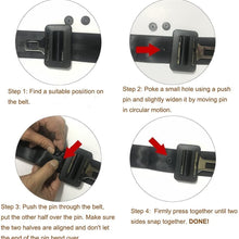 Y-Axis 5 x Seat Belt Button Buckle Clip Stop - Universal Fit Stopper Kit Light Grey (5 Sets)