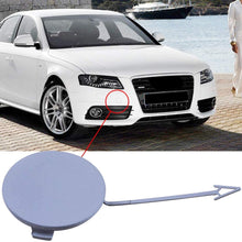 Terisass 8E0807241C Grey Car Front Bumper Towing Hook Cover ABS Plastic Tow Hook Eye Hole Cover Replacement for A4 B7 2005 2006 2007 2008