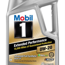 Mobil 1 (120903 Extended Performance 0W-20 Motor Oil - 5 Quart