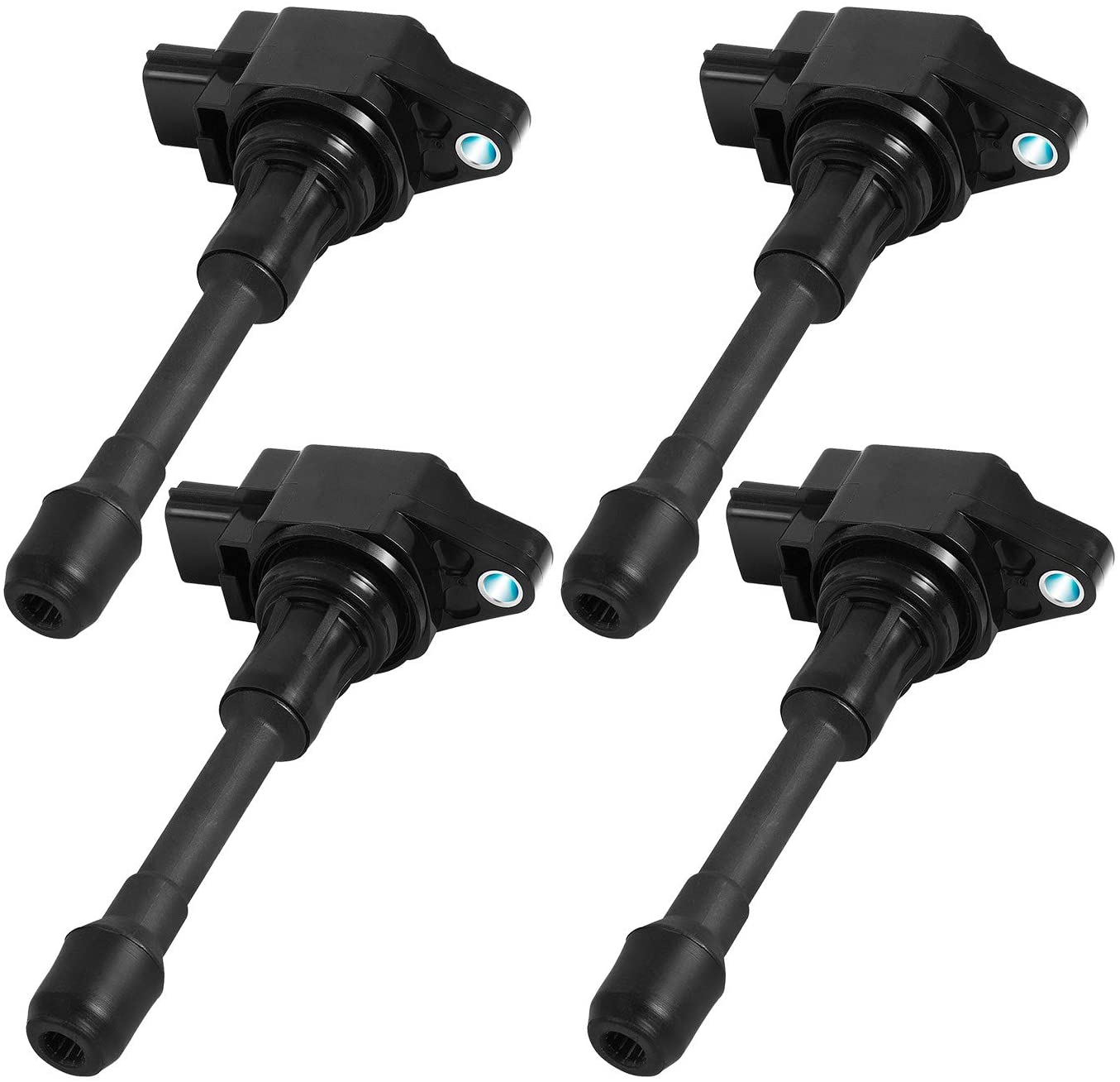 Ignition Coil Pack of 4 - Compatible With Infiniti FX50 M56 & Nissan Altima Cube Rogue Sentra Versa - Replace Part Number UF-549 224481KT0A 22448ED000 (silver)