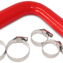 RONTEIX Silicone Hose Kit,90 Degree Elbow Reducer 3/4" to 1",compatible with Ford F150 5.0 / EcoBoost Reservoir,Red