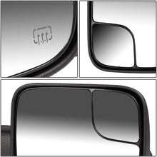 Replacement for Dodge RAM Black Heated Power Manual Foldable Towing Side+Corner Blind Spot Mirror