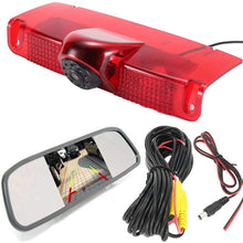 4.3 '' Rearview Mirror + Third Roof Top Mount Brake Lamp Reverse Rear View Backup Camera Angle and Distance Adjustable IR Night Vision for Chevrolet Express GMC Chevy Savana Exporer Vans Cargo