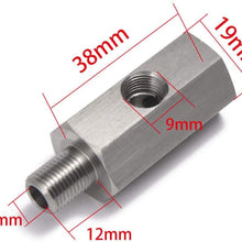 Kathleen0 Sensor Tee Oil Pressure Stainless Steel ar Accessories Universal Feed Line Turbo Supply Joint Replacement Gauge Parts Auto Adapter for NPT 1/8