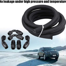 Fuel Transfer Hose, 12FT/360cm AN10 Fitting Stainless Steel Nylon Oil Fuel Hose Line with End