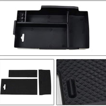 Center Console Organizer Insert ABS Black Materials Tray Armrest Secondary Storage Box Glove Pallet Container Fits Toyota Camry 2012 2013 2014 2015 2016
